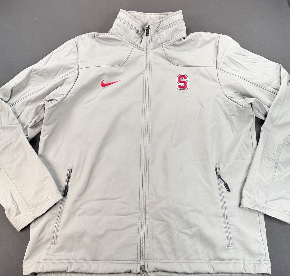Nike Stanford University Full Zip Jacket in Light Grey (Women's XL)